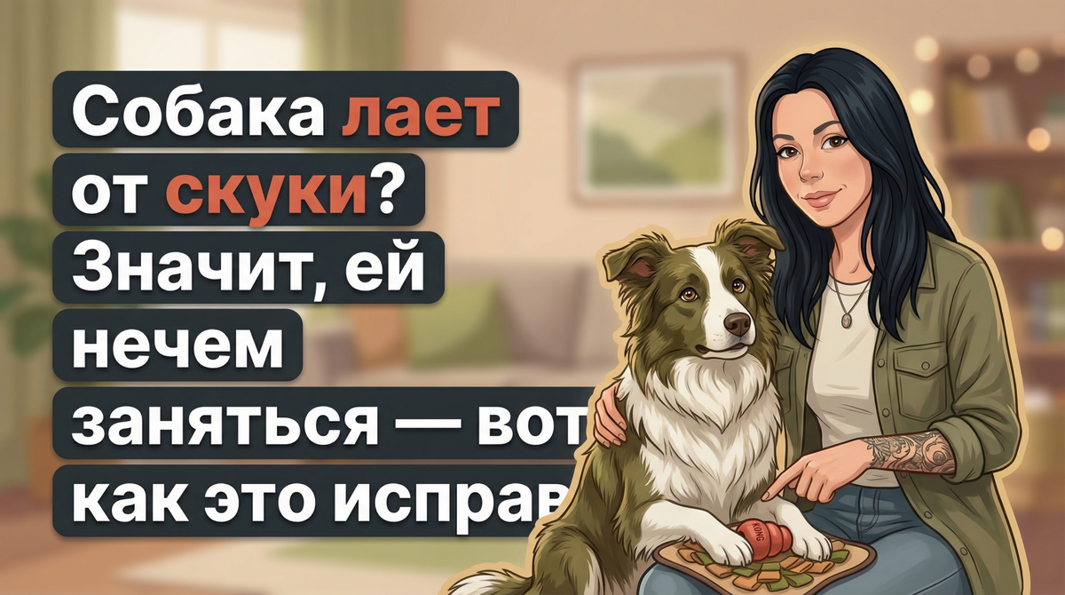    Анна показывает, как занять собаку, чтобы она не лаяла от скуки. Анна Марковская