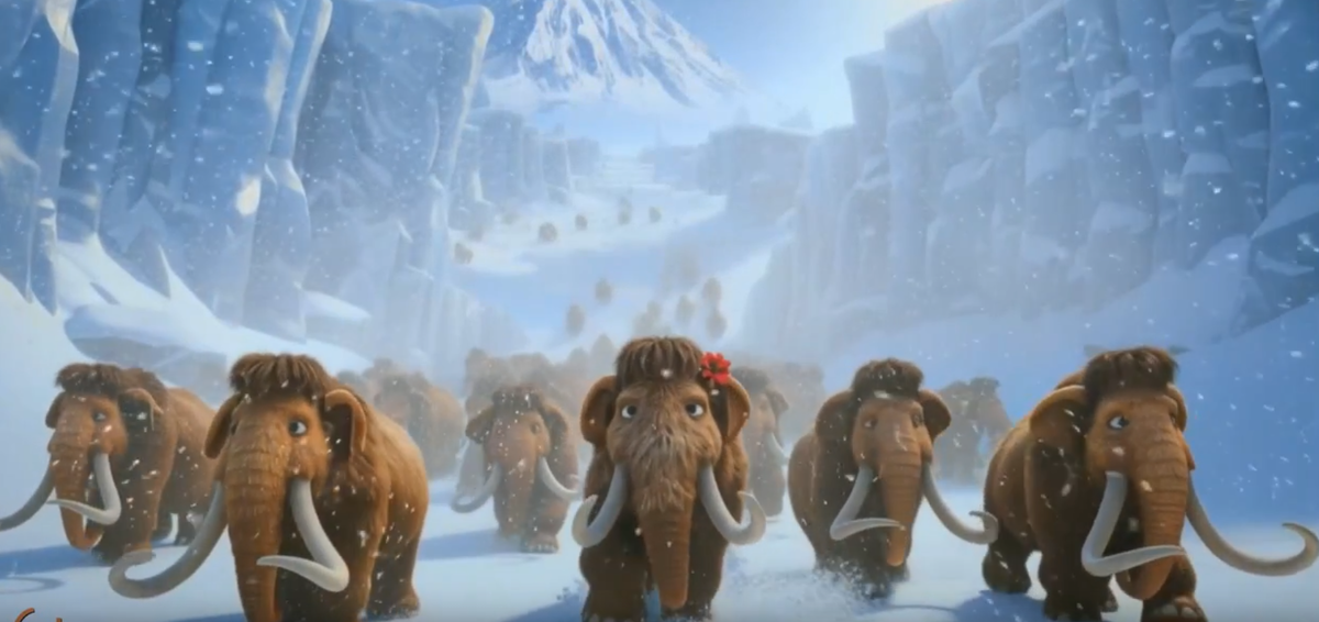 Все с одинаковым лицом и очень сильно похожи на мамонтов из "Ледникового периода"