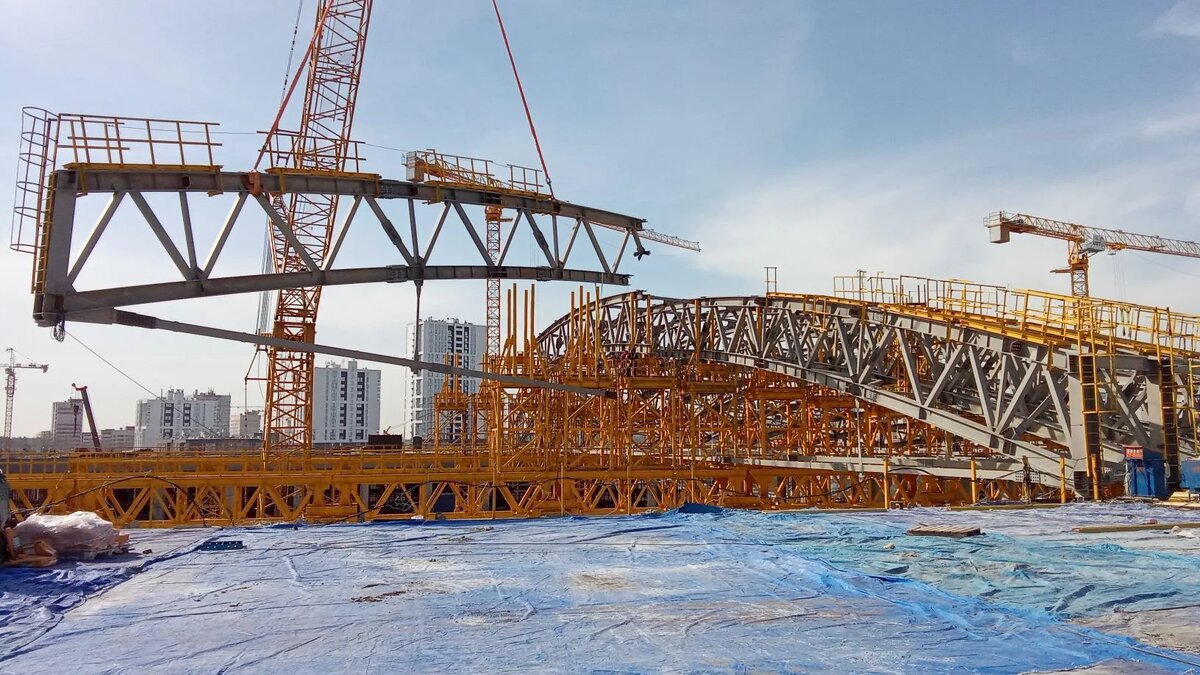 Фотогалерея: Монтаж пролетных металлоконструкций