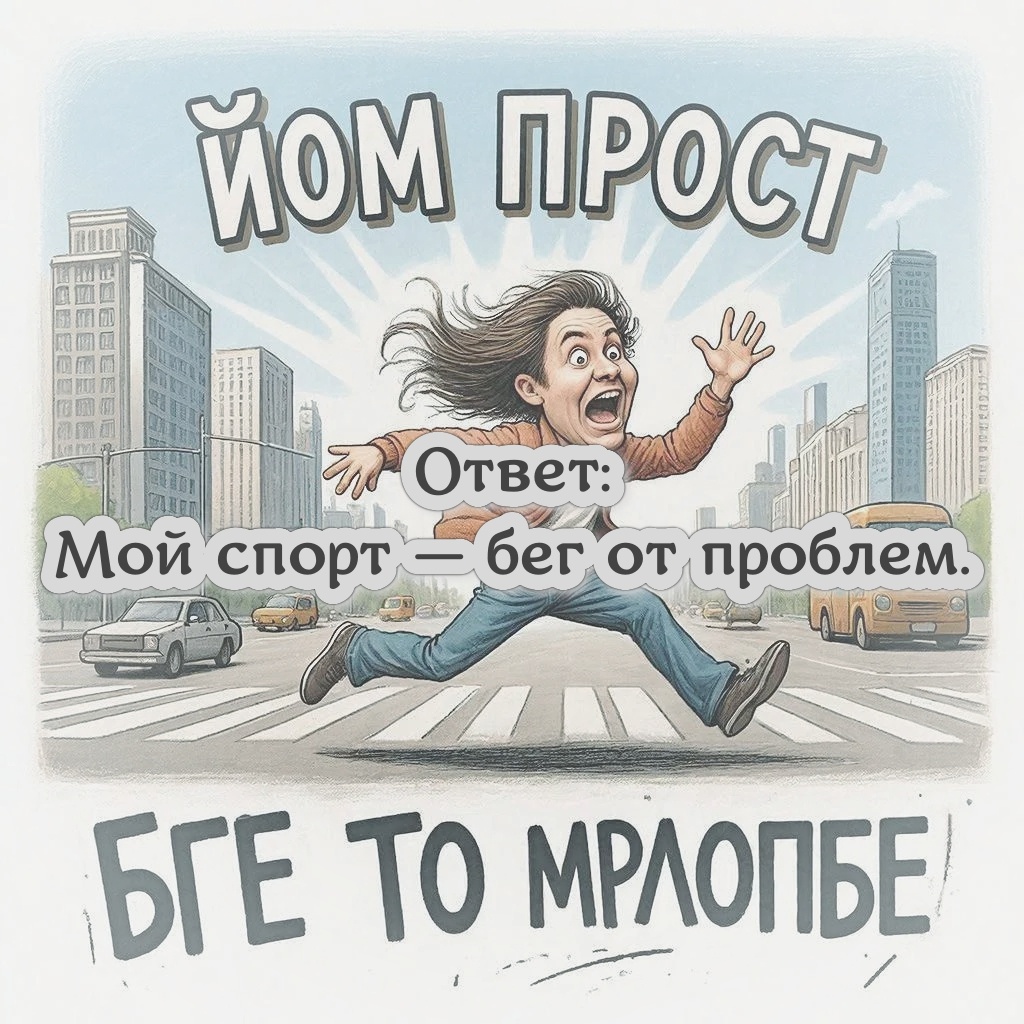 Мой спорт — бег от проблем.