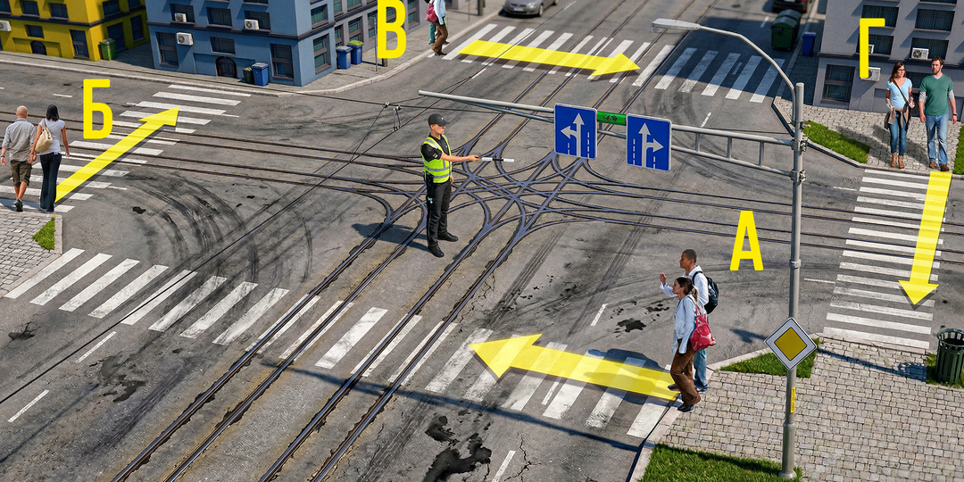 Какой группе пешеходов разрешено переходить дорогу?