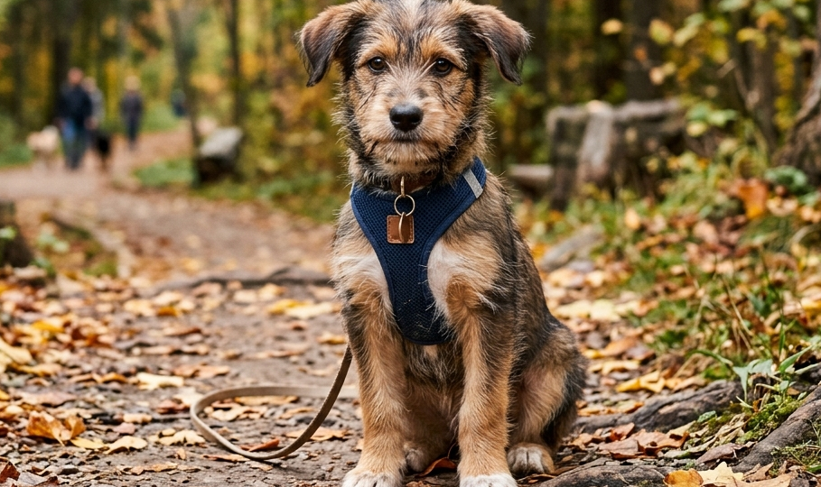 За нами увязался щенок, зашел в лифт, в квартиру и остался