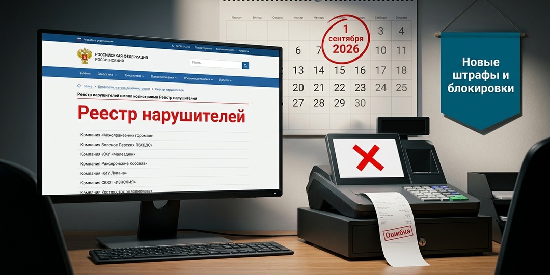 🚨 Что будет, если не пробить чек в 2026? Штрафы до 1 млн ₽ и блокировка сайта