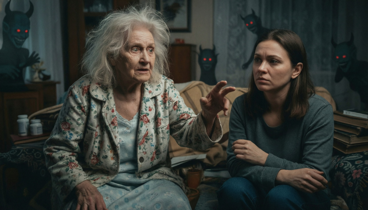 При развитии сильной агрессии и галлюцинациях проживание человека с деменцией дома становится небезопасным