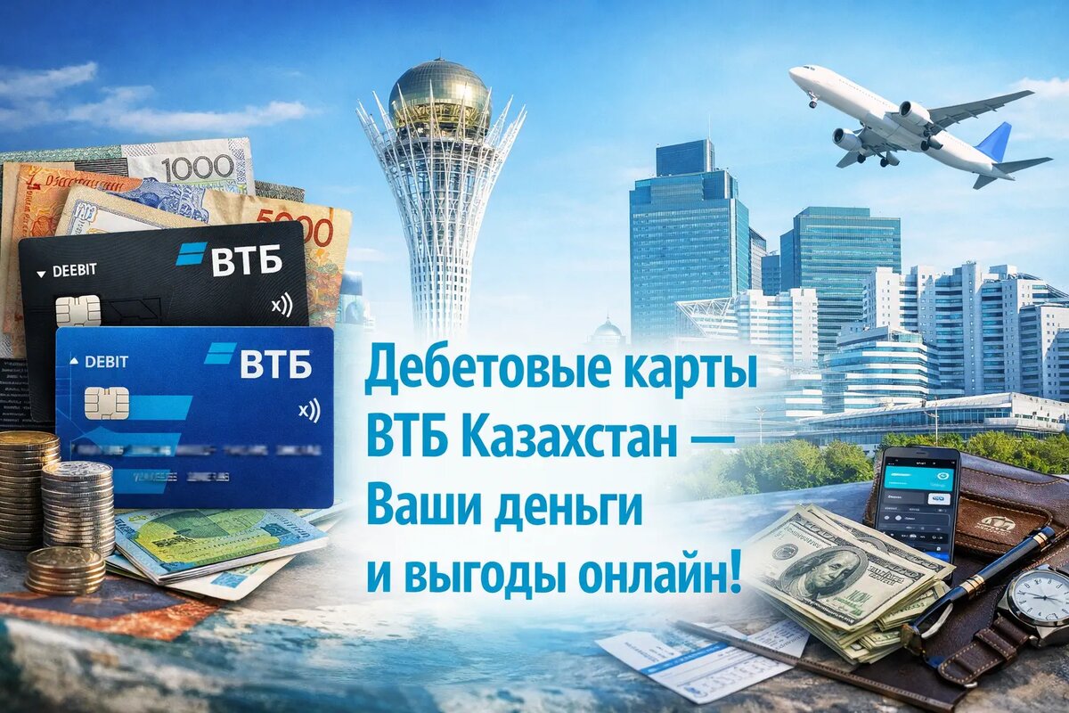 Дебетовые карты ВТБ Казахстан: условия, кэшбэк и оформление онлайн