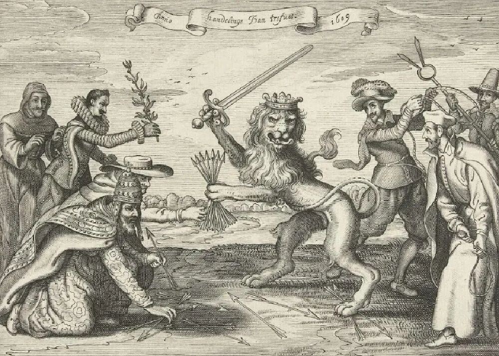     Адриан Ван де Венне. Аллегория мирных переговоров о перемирии. 1609   
undefined