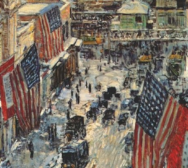     Фредерик Чайльд Гассам. Флаги на 57-ой улице. 1918   
undefined