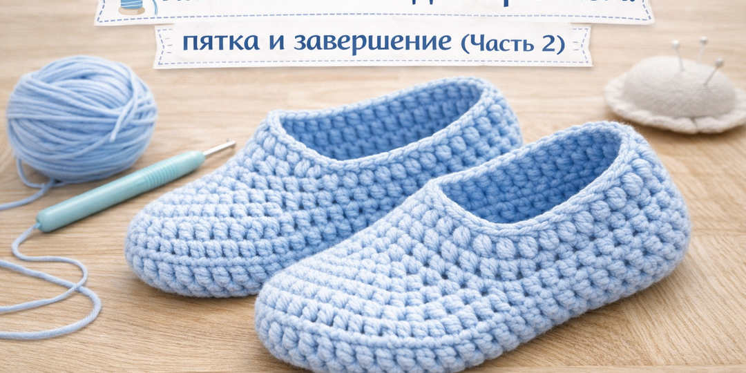 🧶 Как связать следки крючком: пятка и завершение (Часть 2)