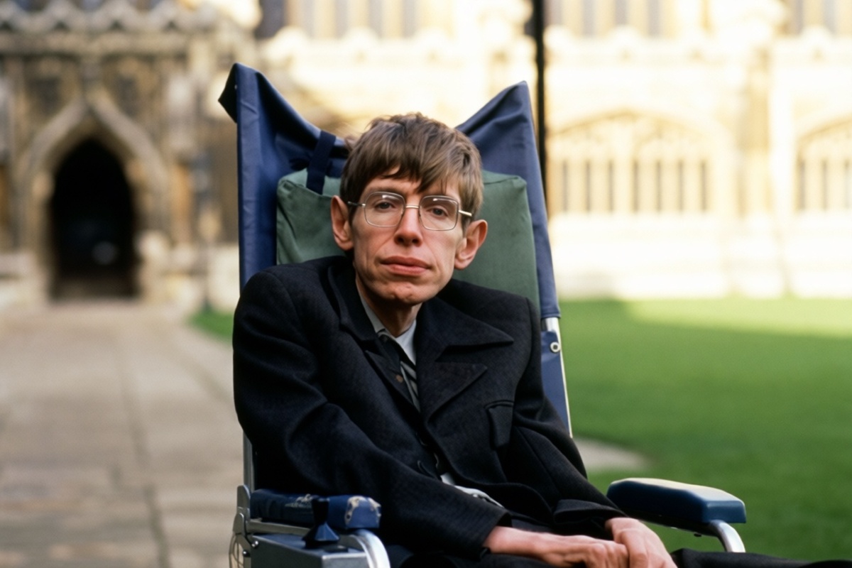 Стивен Хокинг (1942–2018) - британский физик‑теоретик и космолог, известный своими исследованиями чёрных дыр и излучением, названным его именем (излучение Хокинга). Автор бестселлера «Краткая история времени», он продолжал научную деятельность несмотря на тяжёлое заболевание.