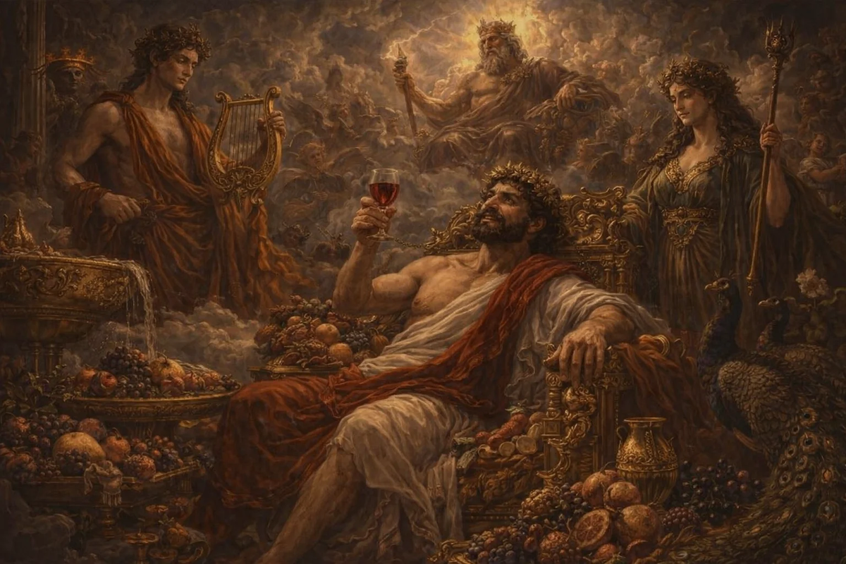 Тантал пирует с богами