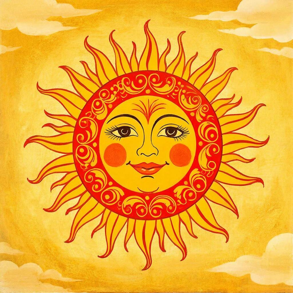 Солнце. Иллюстрация сгенерирована нейросетью