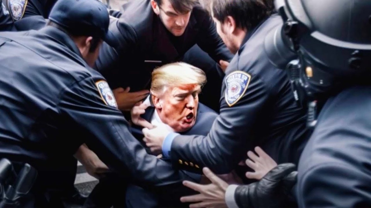 кадры задержания Трампа :)