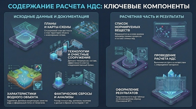 Содержание расчета нормативов допустимых сбросов (НДС). Ключевые компоненты