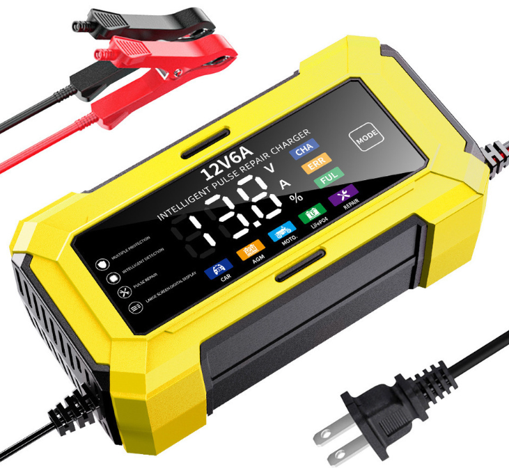 Зарядное устройство 12V 6A для автомобильного аккумулятора автоматическое универсальное