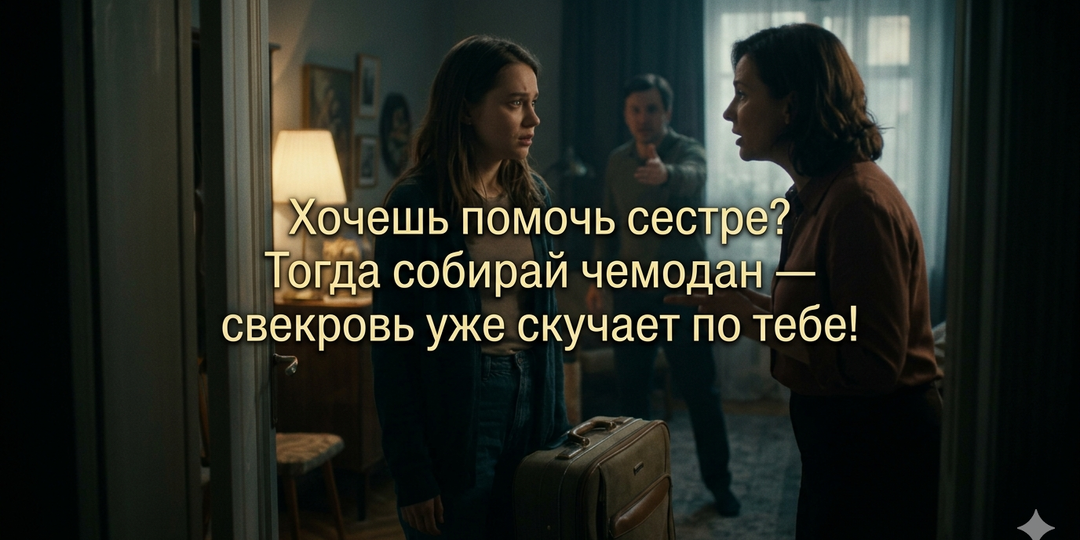 Хочешь помочь сестре? Тогда собирай чемодан — свекровь уже скучает по тебе!