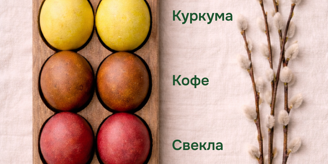 Красим яйца куркумой, кофе и грузинским корнем эндро и получаем необычные оттенки