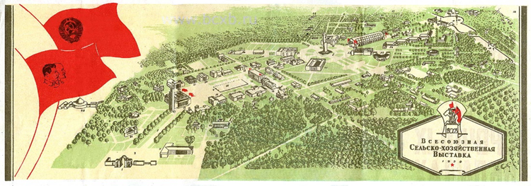 Карта ВСХВ 1939 года