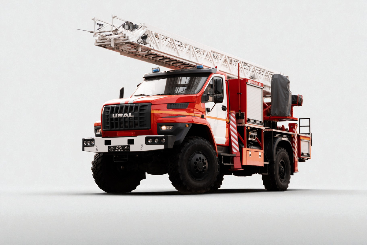 Автолестница пожарная АЛ-30 на шасси УРАЛ от Мега Драйв