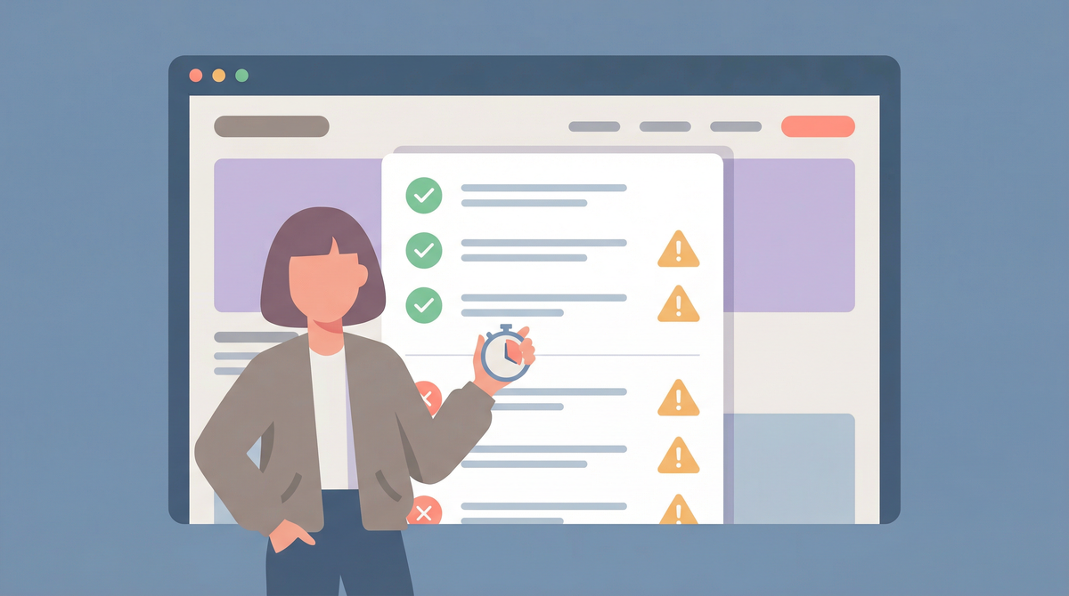 5 минут, 7 точек — и список косяков у тебя в руках