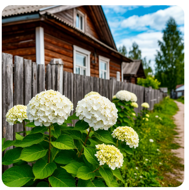 Гортензия весной