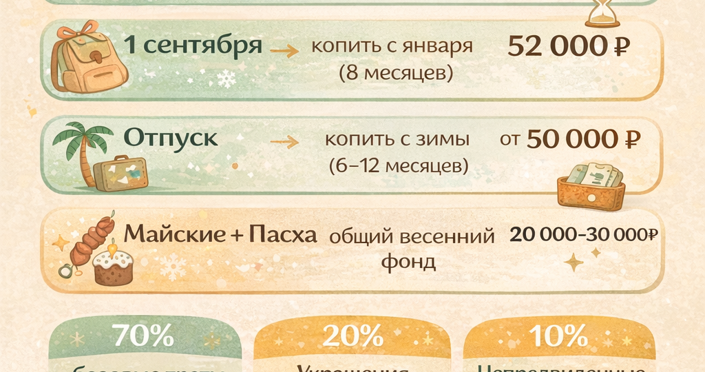 Как планировать бюджет на крупные праздники и не уйти в минус: пошаговый гид