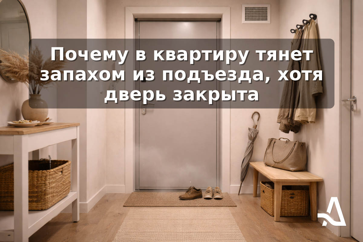 Запах из подъезда в квартире почти всегда связан не только с дверью, а с тем, как устроены приток, вытяжка и перепады давления.