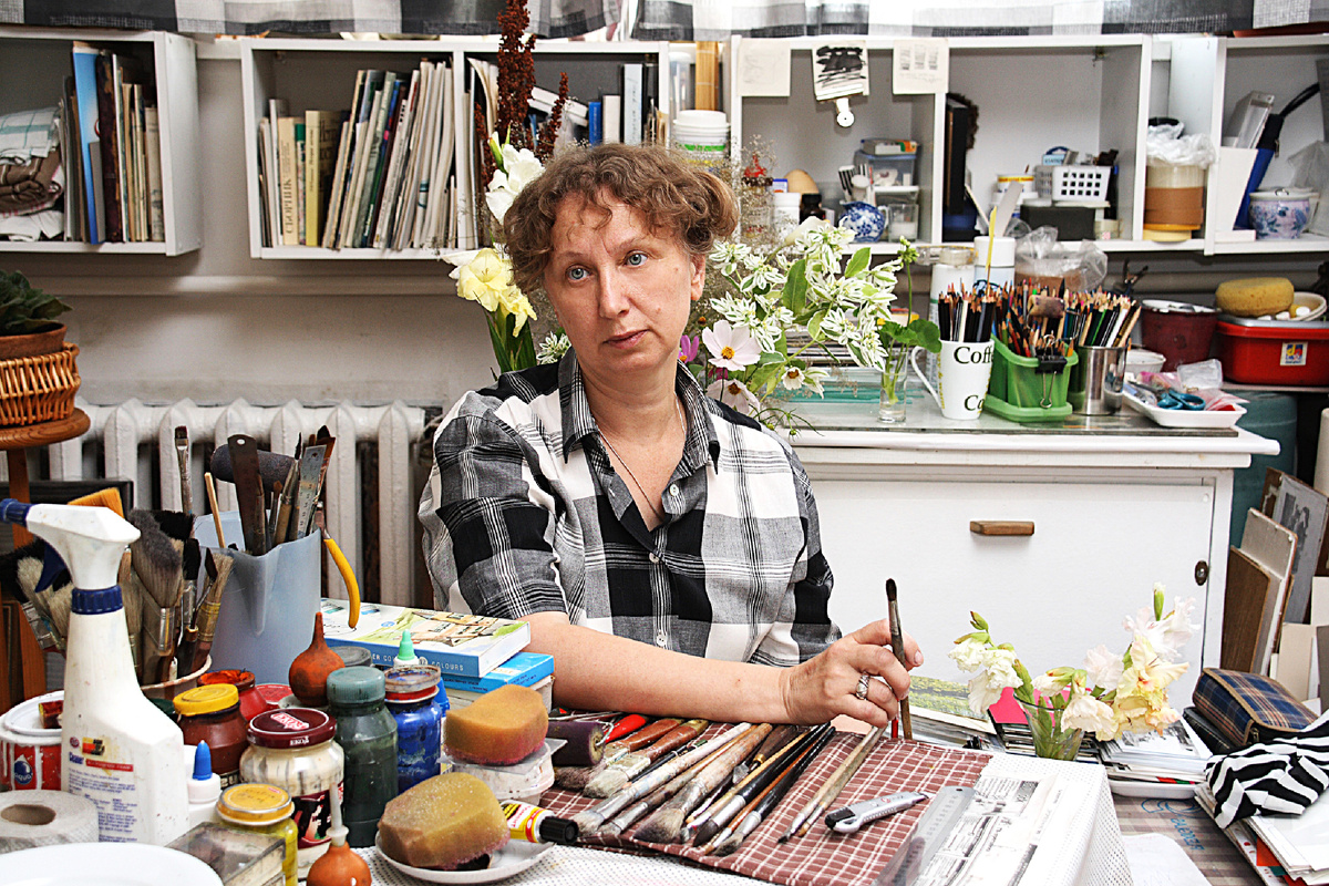 Надежда Матвеева в мастерской