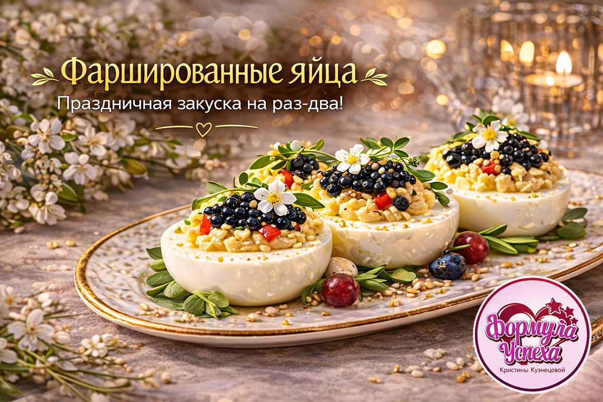 Фаршированные яйца - рецет.