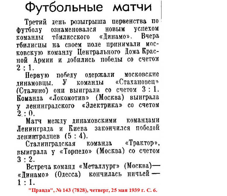 "Правда", № 143 (7828), четверг, 25 мая 1939 г. С. 6. Коллаж автора ИстАрх.