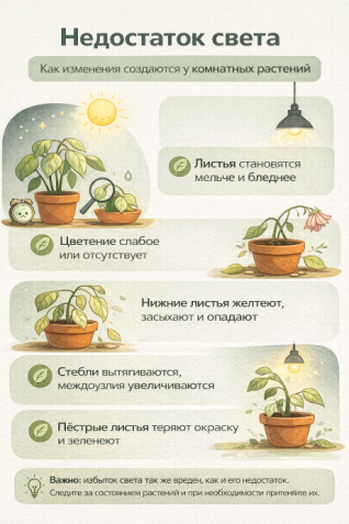 недостаток света