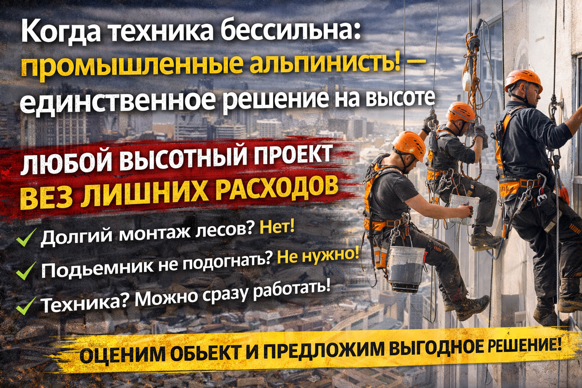 Промышленный альпинизм: когда без него не обойтись