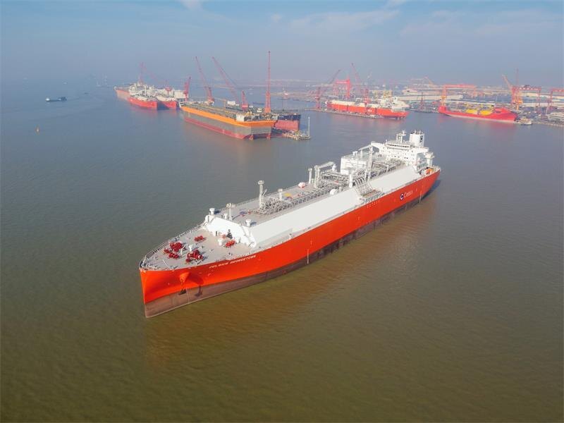 В Китае построили первый крупнотоннажный СПГ-газовоз / Фото: jschina.com  📷
