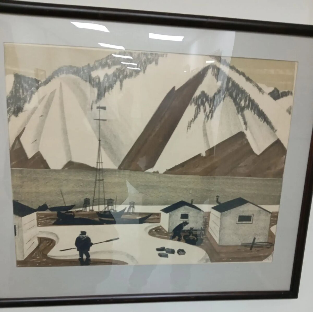 ИГОРЬ ОБРОСОВ "Байкальский пейзаж" (1963), хромолитография