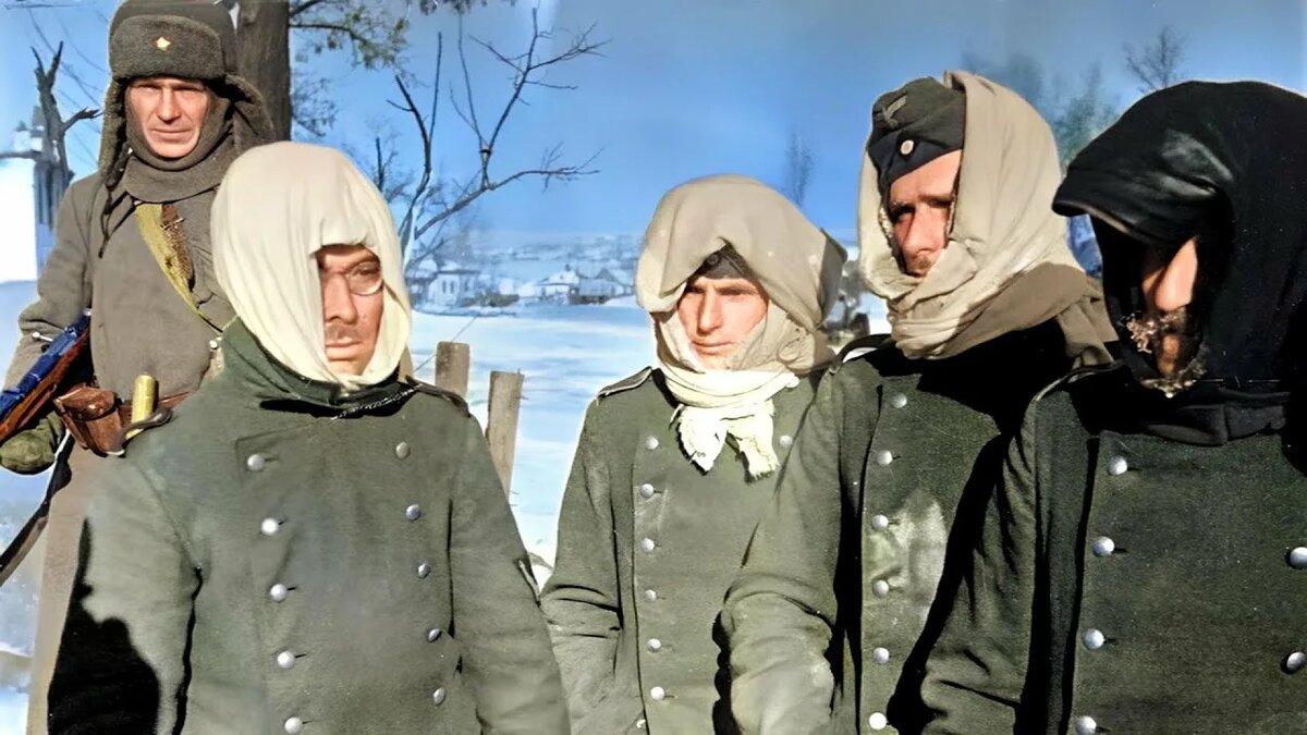 Немецкие пленные под Сталинградом