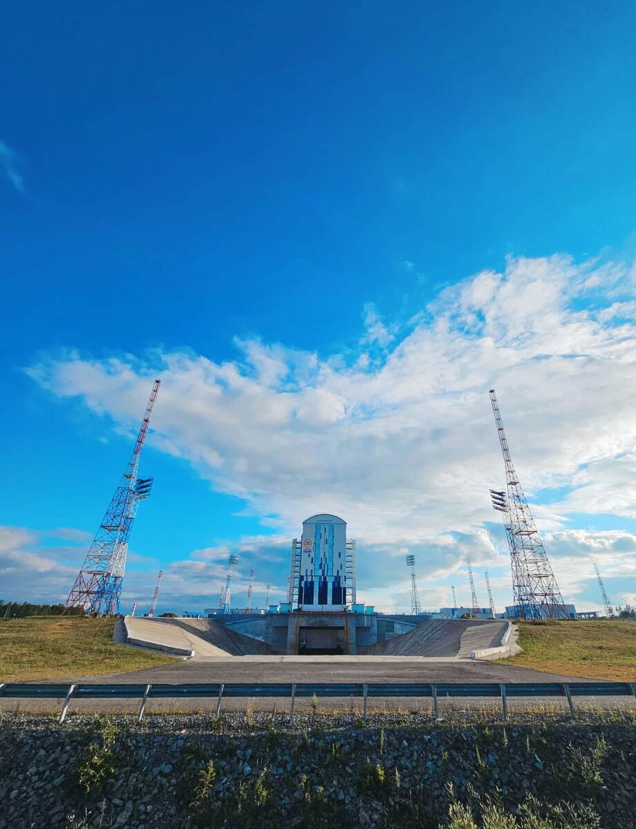 "Восточный". Газоотражатели реактивной струи платформы запуска.