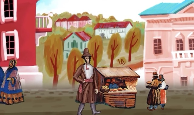 Кадр из мультфильма про Пушкина из серии «Наши краше»