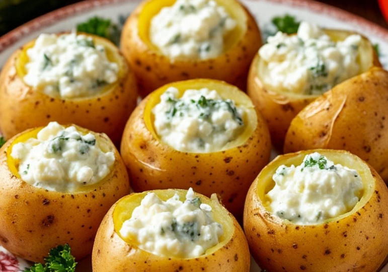 Выпекайте картошку на соли-получится ароматное блюдо с изысканной начинкой