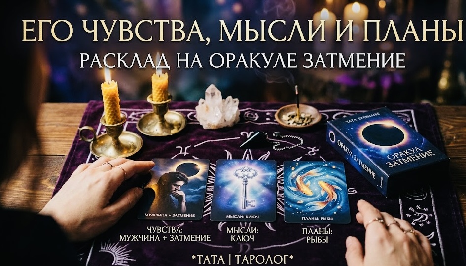 Его чувства, мысли и планы: расклад на оракуле Затмение.