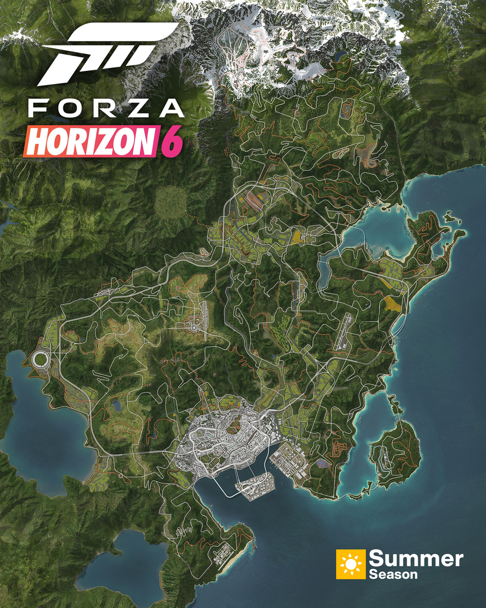 Карта мира в Forza Horizon 6