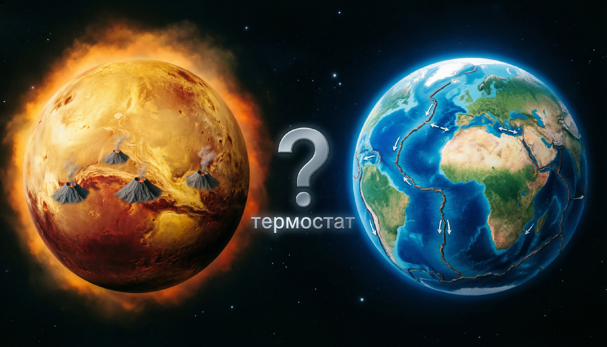 Без тектоники плит планета превращается в венерианскую парилку или марсианский холодильник. С тектоникой – климат стабилизируется на сотни миллионов лет.