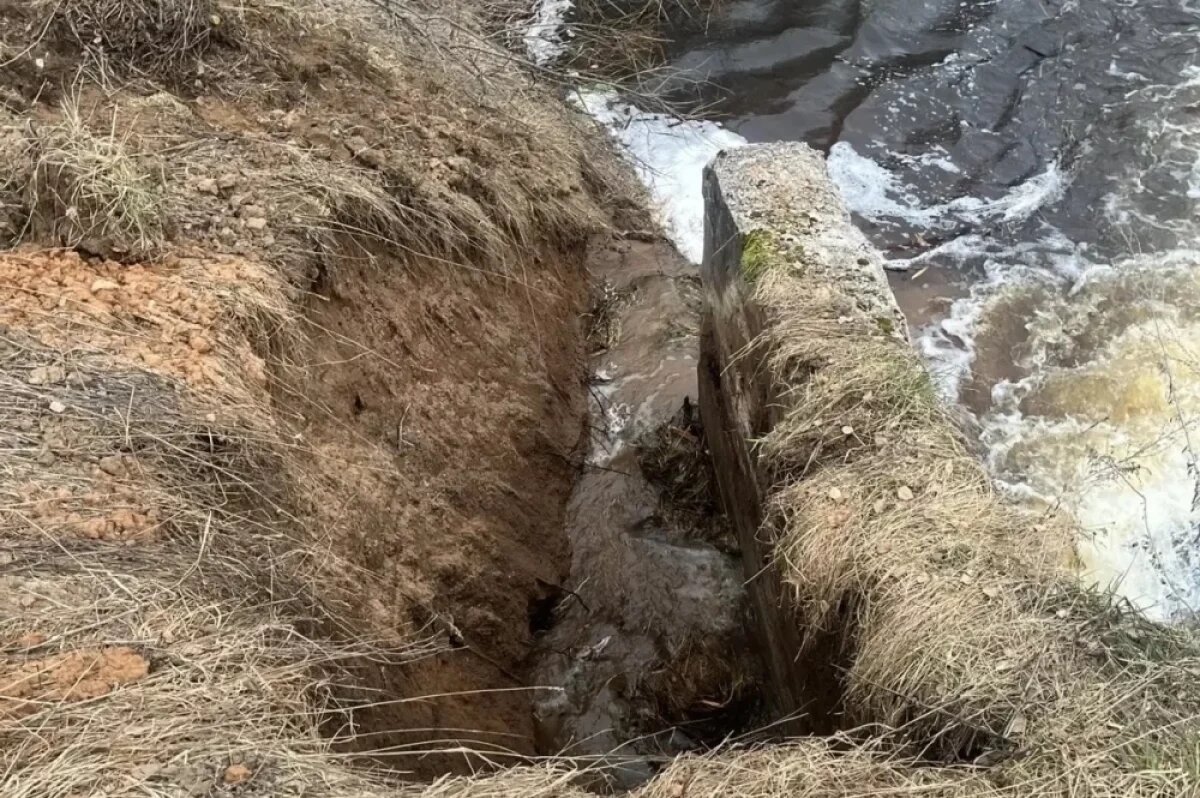    Водопропускная труба обрушилась в Шахунье из-за паводка