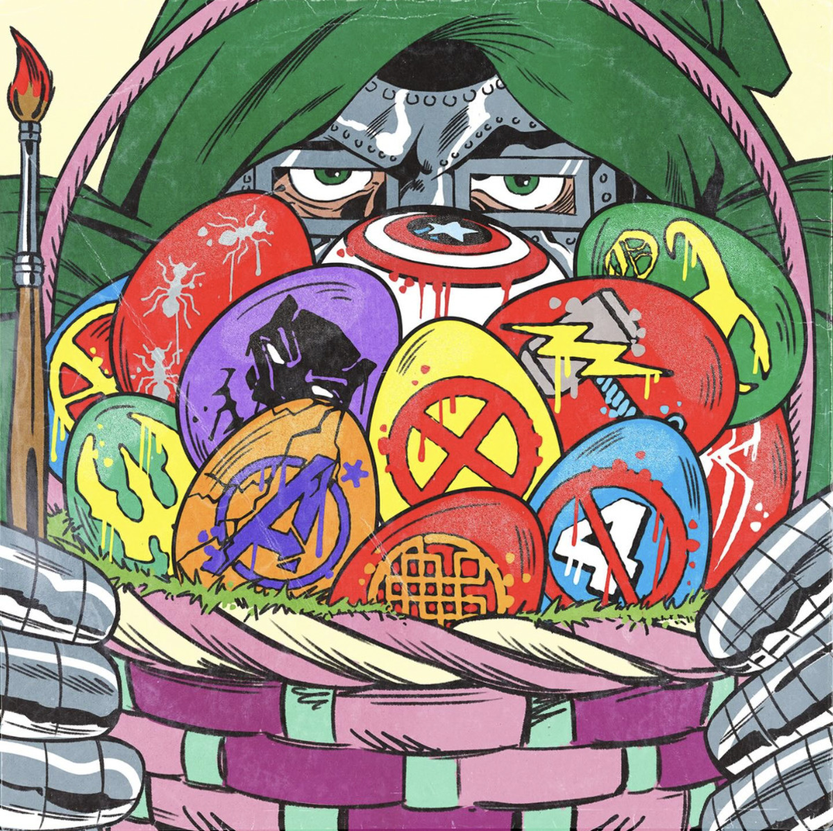 Пасхальный арт с Доктором Думом / Источник: социальные сети Роберта Дауни-младшего