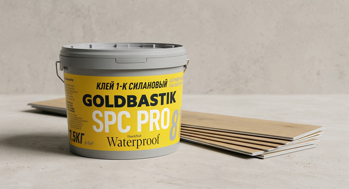 Однокомпонентный силановый клей Goldbastik 81 SPC PRO эластичный и не требует смешивания