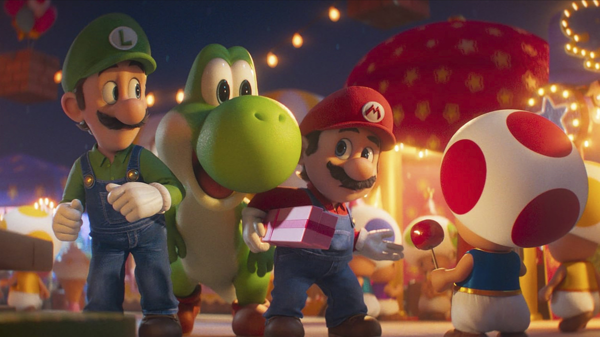 Кадр из мультфильма "Супер Марио: Галактическое кино"