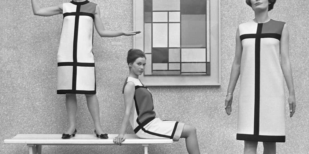 Коллекция модного дома Yves Saint Laurent, вдохновленная творчеством Пита Мондриана: 1965 год
