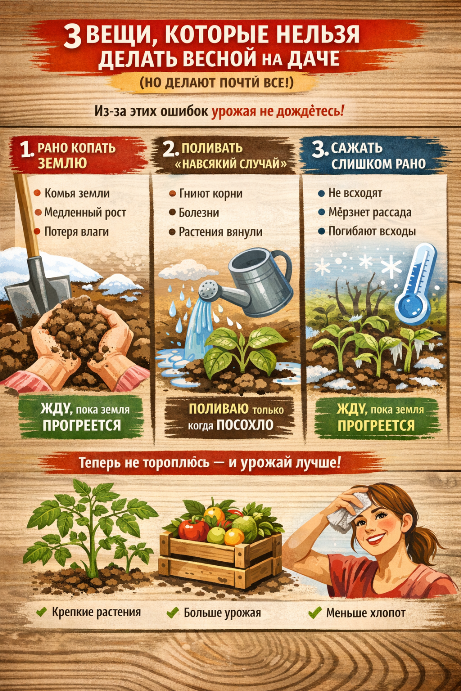 Это нельзя  делать  рано весной