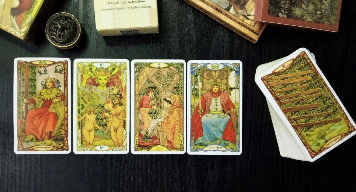 Ответ смотрим на колоде "Золотое таро Арт-Нуво"