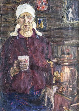 Картина "Бабка Аня" 1985г.