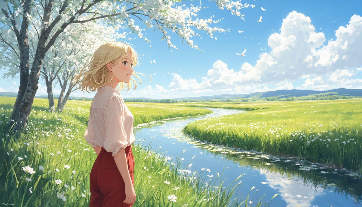 Степь да степь кругом. Изображение от ИИ Шедеврум