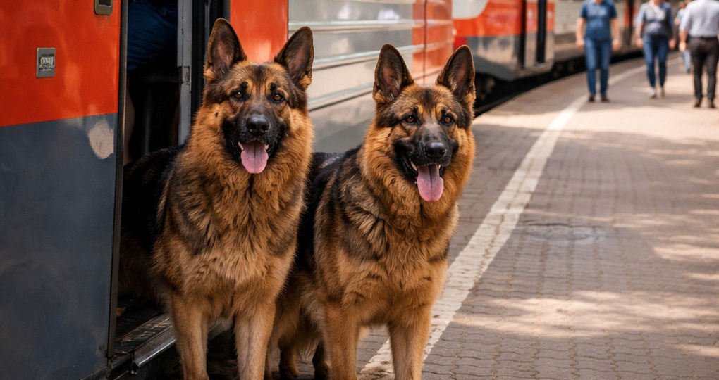 Овчарки потерялись в Подмосковье и начали ездить в электричках